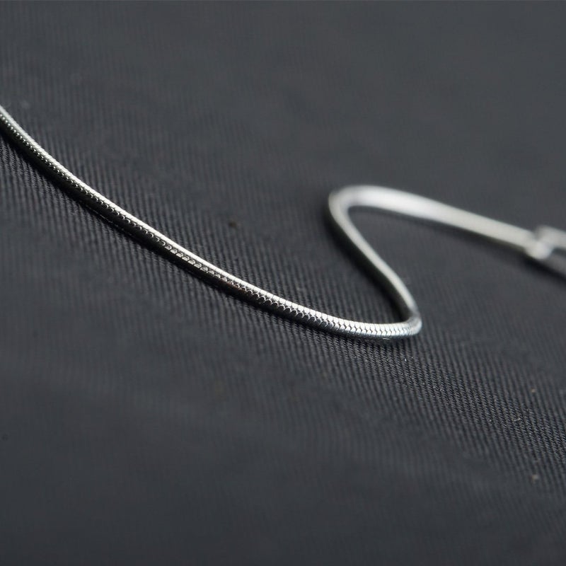 LUHE Silver Women Chain Necklace Sterling Silver 1MM Snake Chain Italian Crafted Long Chain Necklace Thin Lightweight Strong - Lobster Claw Clasp 22 Inches Christmas Gifts for Women - Image 4